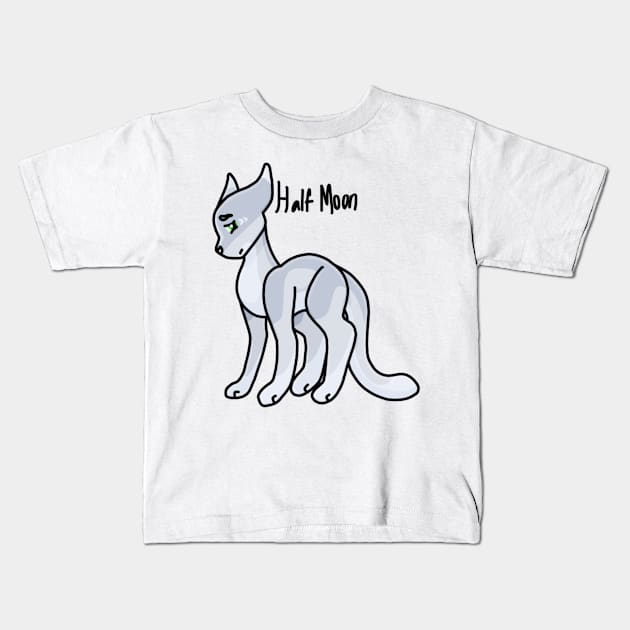 Half Moon (Words) Kids T-Shirt by ceolsonart